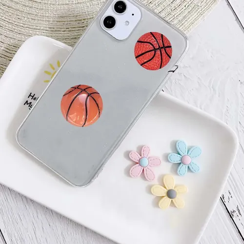 Pegatinas Para Uñas Con Forma De Bola Plana, 30 Unidades Basketball And Baseball
