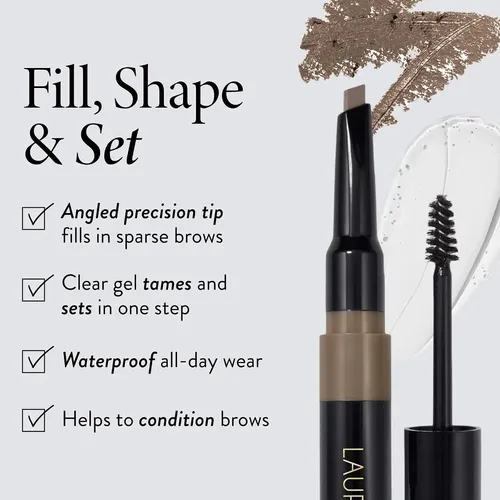Lápiz Y Gel Para Cejas 2 En 1 Negro Suave