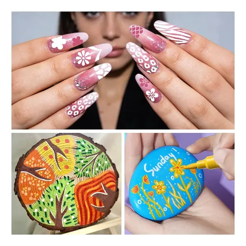 Set 24 Colores Para Uñas Con Plantillas Y Pinceles Diy
