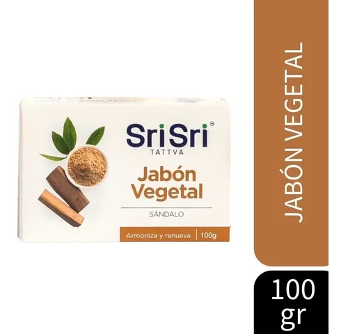 Sri Sri Tattva Jabón Ayurvédico Vegetal Con Sándalo 100 Gr