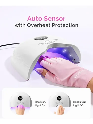 Lámpara Uv Led Compacta Blanca Con Sensor Y Guantes