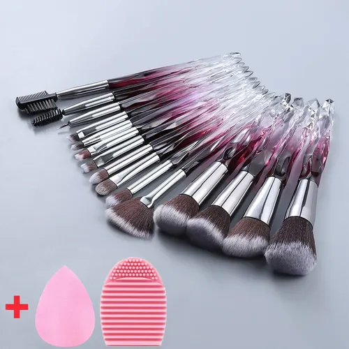 Juego De Brochas De Maquillaje Kingtree Purple Crystal, 15 U