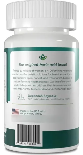 Supositorios Ph-d De Ácido Bórico 600 Mg (12 Uds)
