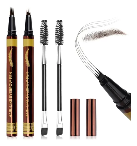 Delineador De Cejas Marrón Oscuro Waterproof X2