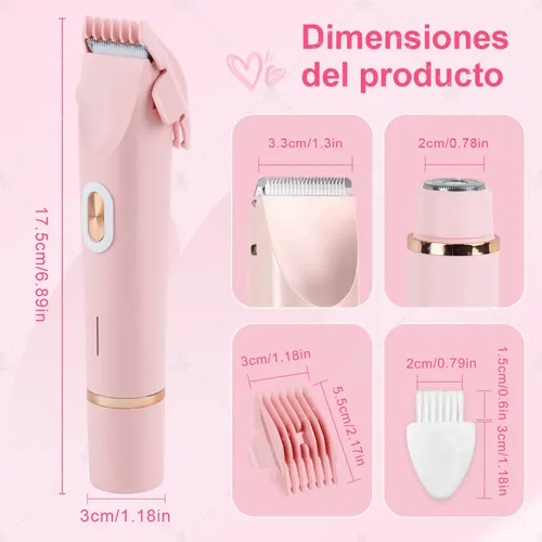 Alta Calidad Depiladora Bikini Mujer Eléctrica Doble Cabezal
