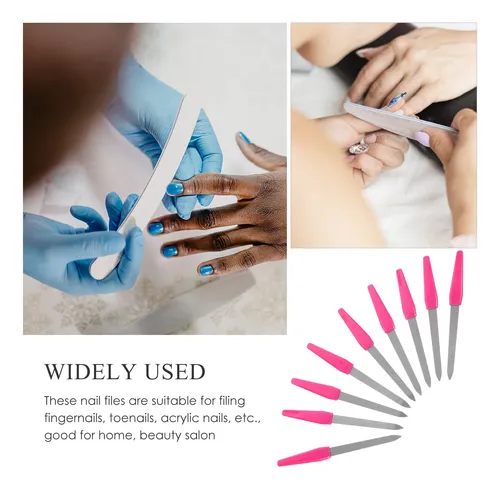 Lima De Uñas De Acero Inoxidable, 10 Unidades