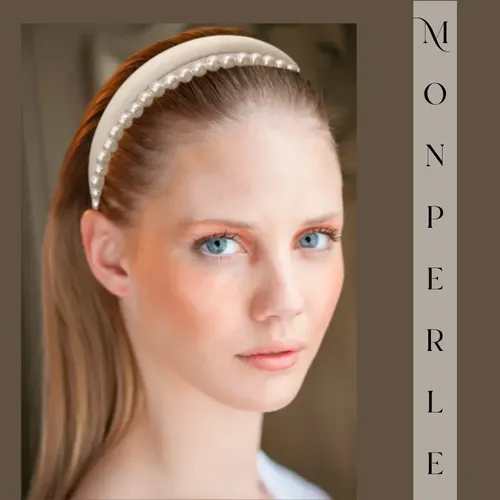 Vincha De Pelo Doble Blanca Perlas Comunion Casamiento Blanco