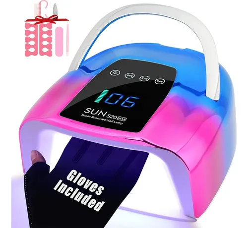 Lámpara Uñas Uv Led Nailshow 128w Recargable Púrpura