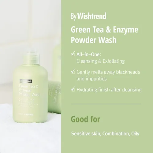 Limpiador Facial De Wishtrend Con Enzima De Té Verde 110 G