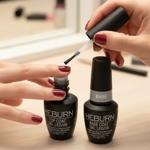 Heburn Top Y Base Uñas Semipermanente Uv/led