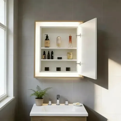 Botiquin para baño Bernova Luz táctil – Olmo