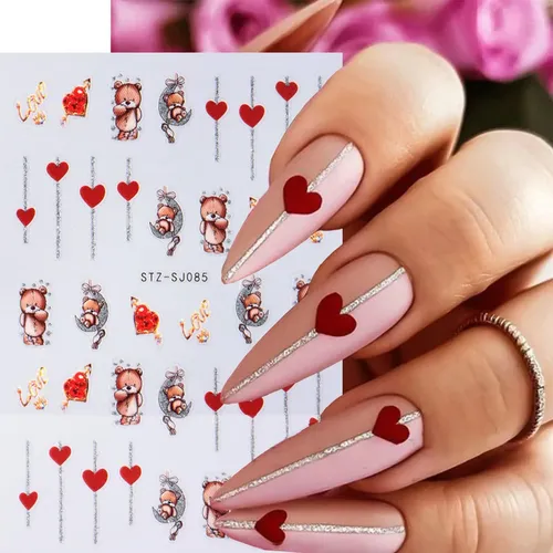 Pegatinas Para Uñas Lbpepamz Para El Día De San Valentín, 4