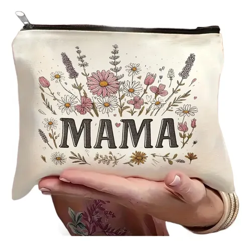 Cosmetiquera Mamá Con Flores, Regalo Día De Las Madres