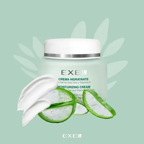 Crema Facial Exel Hidratante Con Gel De Aloe Y Vita E 80ml Todo Tipo De Piel Día/noche