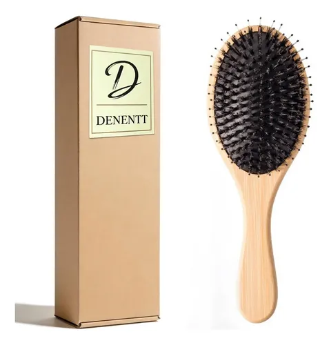Cepillo De Pelo Denentt Boar Bristle Bamboo Massage