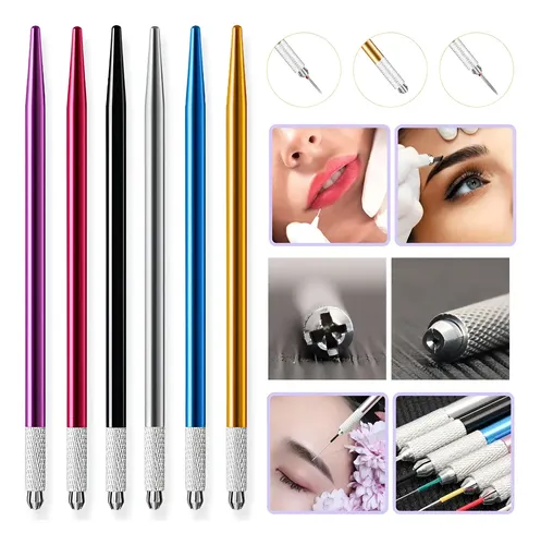 Tebori Pluma Microblading Cejas Ojos Labio Acero Inoxidable