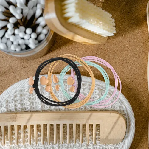 8 Pulseras Y Bandas Para El Cabello Elásticas Y Decorativas
