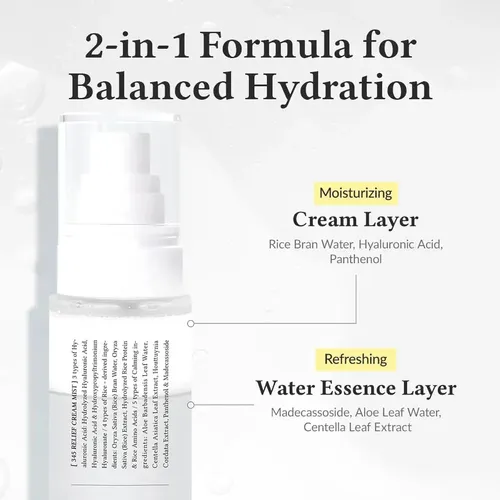 345 Relief Cream Mist | Bruma Facial Hidratante Con Arroz