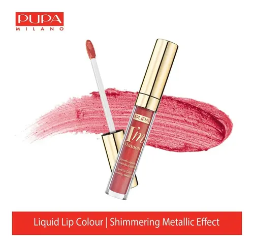 Labial Pupa I’m Glamour Liquid Lip Color Tono 011 Orange Red