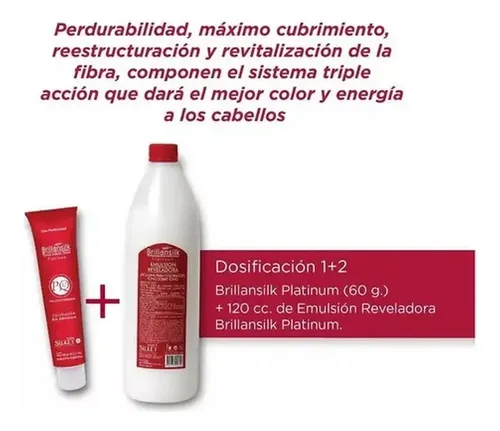Coloracion Brillansilk Tono Sobre Tono Platinum 60gr Silkey