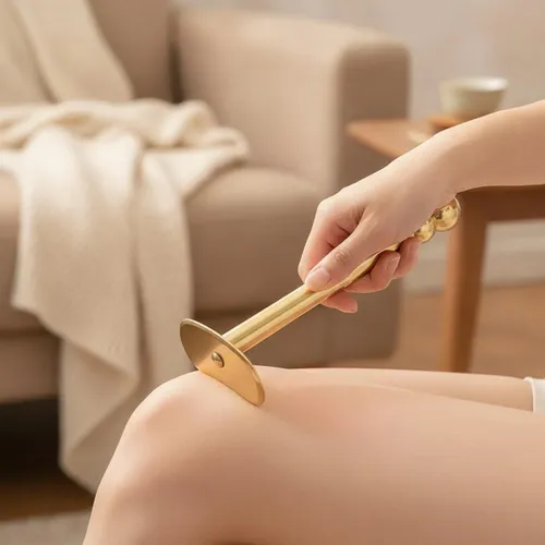 Herramienta Gua Sha De Latón Con Mango Largo Mango Corto
