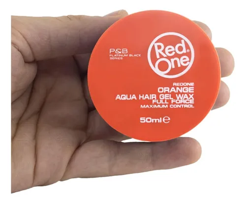 Red One Mini Aqua Hair Gel Wax Orange Fuerza Completa 50 Ml