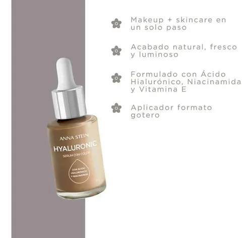 Anna Stein Hyaluronic Base De Maquillaje Serum Con Color 25g Tono 03