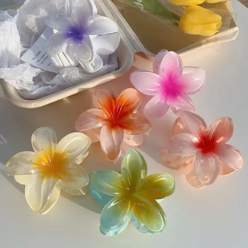 Broche Hebilla De Pelo En Forma De Flor X 3