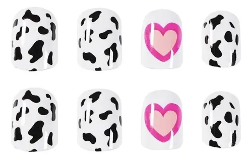 Uñas Con Estampado De Vaca