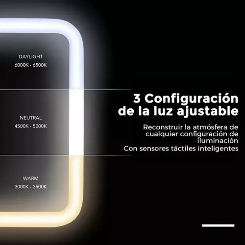 Espejo Maquillaje Led 3 Ajustes De Brillo Con Recargable Usb