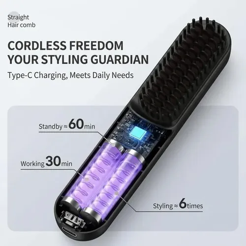Nucelia Upgraded Wireless Short Hair Straightener In Jj