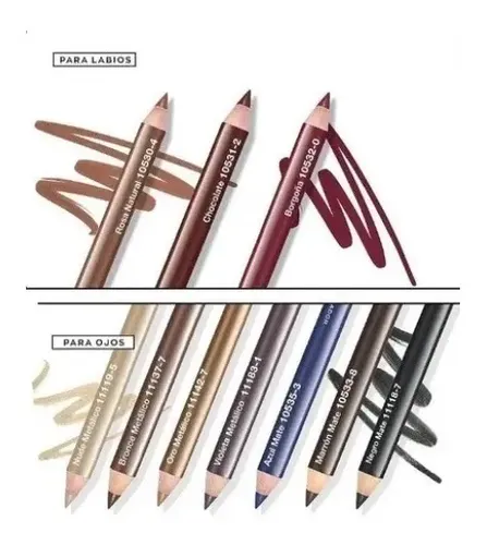 Delineador Ojos Marron Azul Setx2 Avon Color Trend