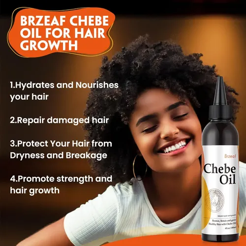 Aceite Para El Crecimiento Del Cabello Brzeaf Natural Chebe