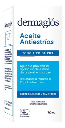 Dermaglós Corporal Aceite Antiestrías Reparador Hidratante Sin Fragancia