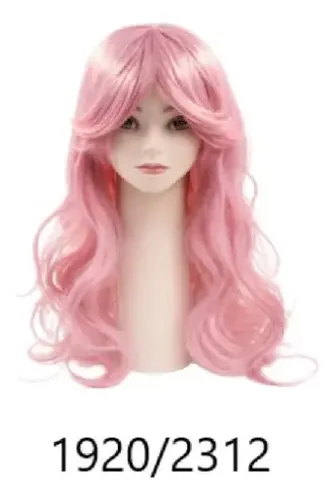 Peluca Kanekalon Colores Fantasía Cosplay Cabello Ondas