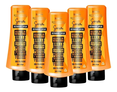 Kit 5 Serum Capilar Keratotal Keratina Bellissima X 120 Gr