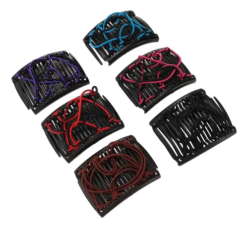 Wg Pinzas Elásticas For El Cabello, Paquete De 6 Peines,