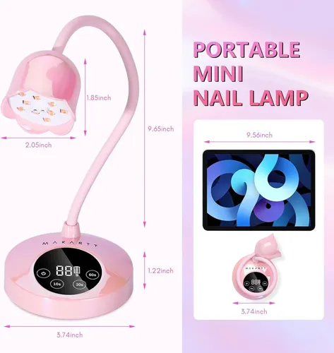 Lámpara Uv Led Para Uñas 30w Recargable Con Temporizador