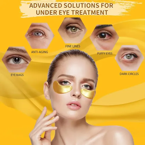 Parche Para Ojos Souwixlum 30 Pares Oro 24k Hidratante