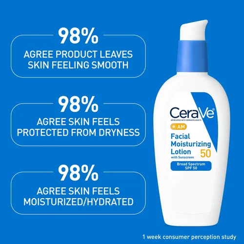 Loción Hidratante Facial Cerave Am Spf 50, 3 Onzas