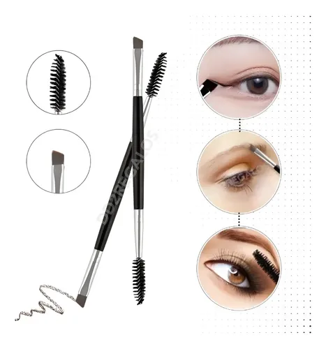 Cepillo Brocha Doble Para Cejas Máscara Makeup Maquillaje