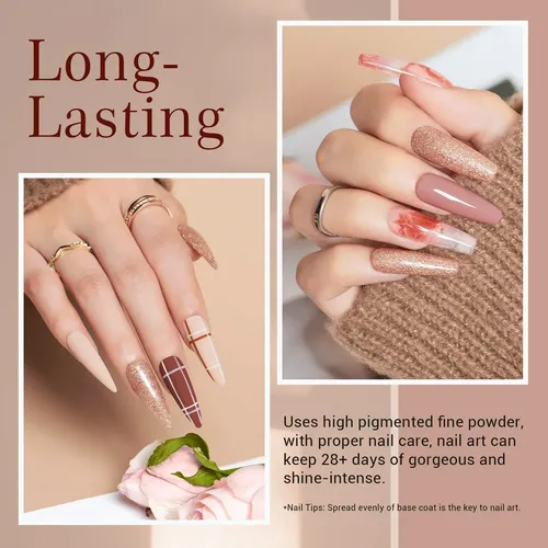 Azurebeauty Kit Dip Powder Uñas Set Base Top Coat