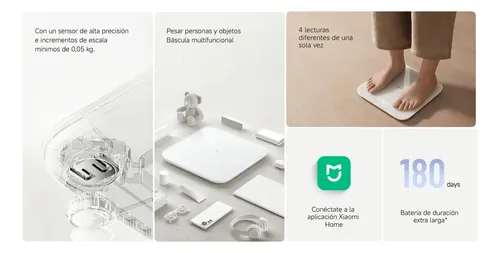 Balanza Inteligente Scale S200 Gris Capacidad 150 Kg Medición Precisa Y Sensibilidad De 50 Gramos.