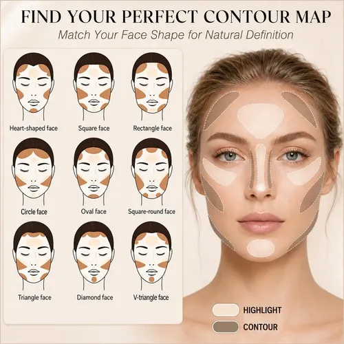 Maquillaje En Barra Para Contorno E Iluminador Moomarto, 2 U