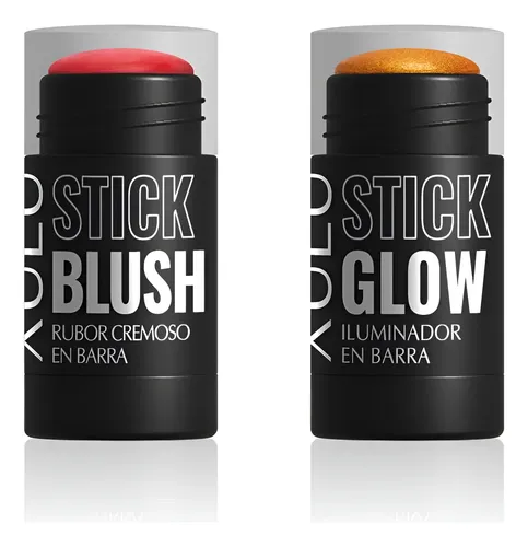 Set Stick Glow Blush Iluminador Tono2 Y Rubor En Barra Xulu