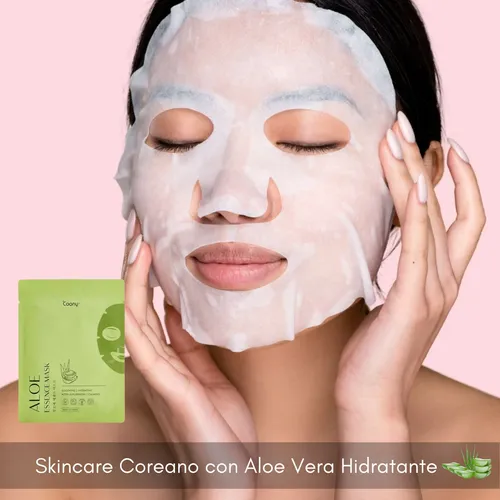 Mascara Facial Coreana Hidratante Coony Aloe Vera Calmante