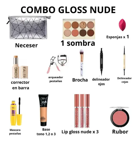 Kit Maquillaje Dama Tonos Neutros Look Rejuvenecedor Natural