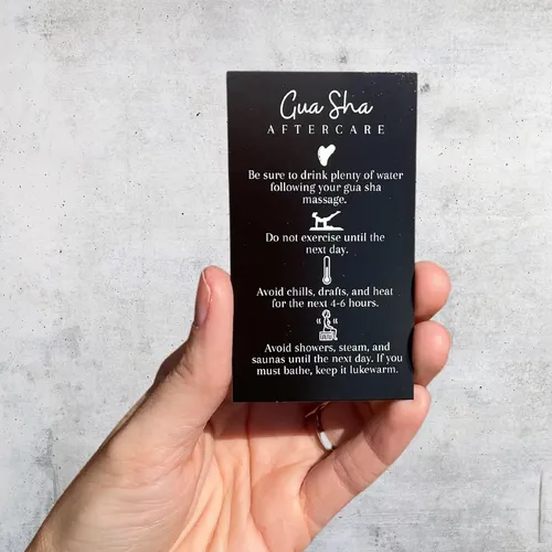 Tarjetas Gua Sha Negras Para Cuidado Facial Y Corporal 50 U