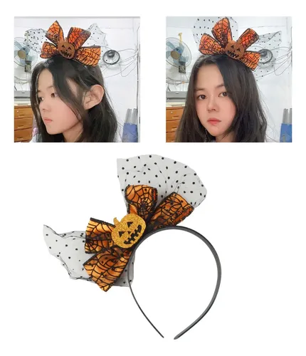 Hy Halloween Calabaza Diadema Mujeres Niñas Elástico –