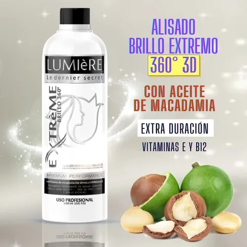Alisado Extra Brillo + Keratina + Botox Lifting 3 Lt Lumiere